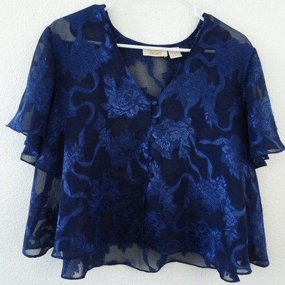 Victoria's Secret Other - Victoria's Secret Blue Lace Pajama Top